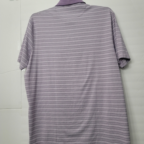Hart Schaffner Marx Short Sleeve Shadow Stripe Polo Lavender Size XL - Picture 5 of 6